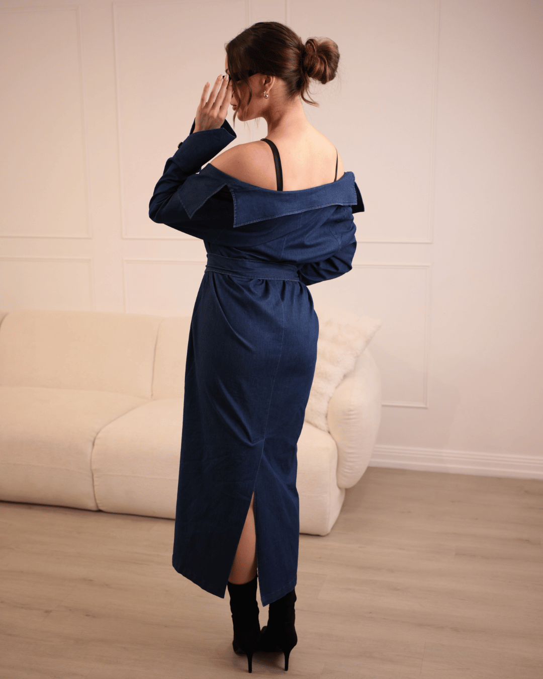 LaVarie denim trench
