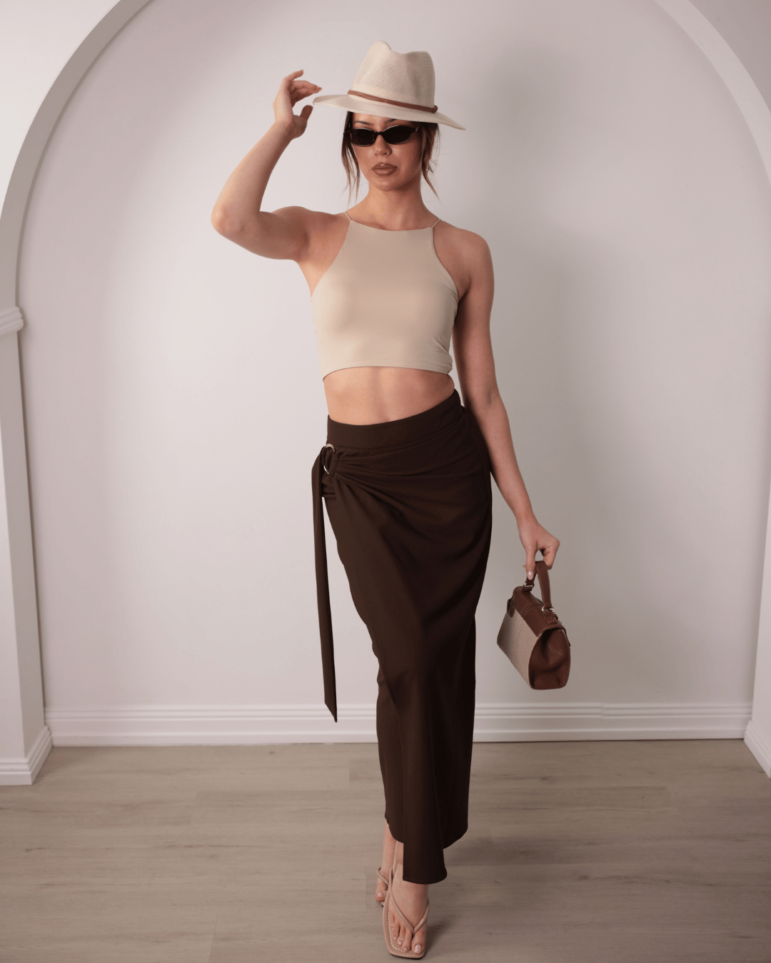 Verselle Wrap-Effect Maxi Skirt