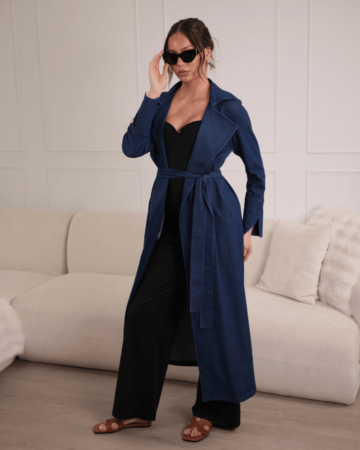 LaVarie denim trench