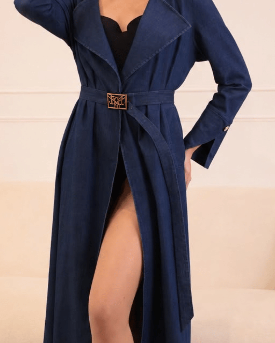 LaVarie denim trench
